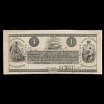 Canada, Bank of British North America, 4 dollars <br /> 1 décembre 1851