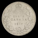 Canada, Georges V, 50 cents <br /> 1917