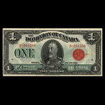 Canada, Dominion du Canada, 1 dollar <br /> 2 juillet 1923