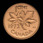 Canada, Élisabeth II, 1 cent <br /> 1972