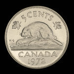 Canada, Élisabeth II, 5 cents <br /> 1972