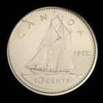 Canada, Élisabeth II, 10 cents <br /> 1972