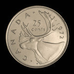 Canada, Élisabeth II, 25 cents <br /> 1972