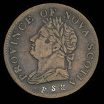 Canada, Province de la Nouvelle-Écosse, 1/2 penny <br /> 1832