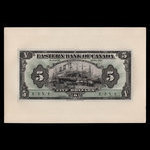 Canada, Eastern Bank of Canada, 5 dollars <br /> 15 mai 1929