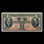 Canada, Banque Provinciale du Canada, 5 dollars <br /> 31 janvier 1919