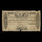 Canada, Charlotte County Bank, 1 livre(anglaise) <br /> 8 novembre 1839