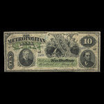 Canada, Metropolitan Bank, 10 dollars <br /> 1 mai 1872