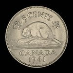 Canada, Georges VI, 5 cents <br /> 1941