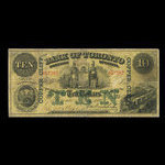 Canada, Bank of Toronto (The), 10 dollars <br /> 1 juin 1892