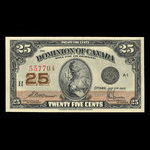 Canada, Dominion du Canada, 25 cents <br /> 2 juillet 1923
