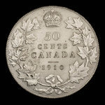 Canada, Édouard VII, 50 cents : 1910