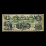 Canada, Mechanics Bank (Montréal), 4 dollars <br /> 1 juin 1872