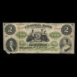 Canada, Central Bank of New Brunswick, 2 dollars <br /> 1 novembre 1866