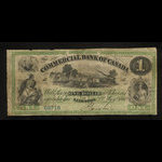 Canada, Commercial Bank of Canada, 1 dollar <br /> 2 janvier 1860
