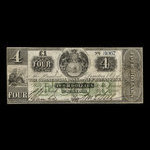 Canada, Commercial Bank of New Brunswick, 4 dollars <br /> 1 novembre 1860