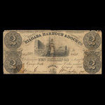 Canada, Niagara Harbour & Dock Co., 2 dollars <br /> 3 avril 1841