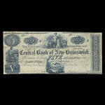 Canada, Central Bank of New Brunswick, 1 dollar <br /> 1 octobre 1854