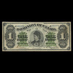 Canada, Dominion du Canada, 1 dollar <br /> 1 juin 1878
