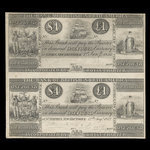 Canada, Bank of British North America, 4 dollars <br /> 1 janvier 1853