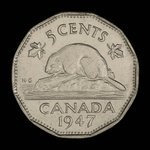 Canada, Georges VI, 5 cents <br /> 1947