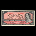 Canada, Banque du Canada, 2 dollars <br /> 1954