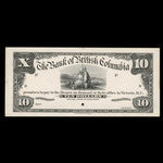 Canada, Bank of British Columbia, 10 dollars <br /> 1 janvier 1894