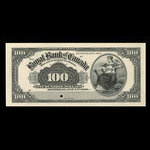Canada, Banque Royale du Canada, 100 dollars <br /> 2 janvier 1909