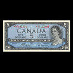 Canada, Banque du Canada, 5 dollars <br /> 1954