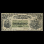 Canada, Central Bank of Canada, 5 dollars <br /> 1 janvier 1884