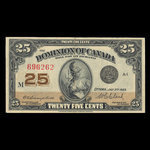 Canada, Dominion du Canada, 25 cents <br /> 2 juillet 1923