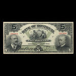 Canada, Banque de Montréal, 5 dollars <br /> 2 janvier 1904