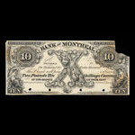 Canada, Banque de Montréal, 10 dollars <br /> 1861