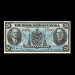 Canada, Banque Royale du Canada, 20 dollars <br /> 3 janvier 1935