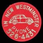 Canada, New Westminster Volkswagon Ltd., aucune dénomination <br /> 1972