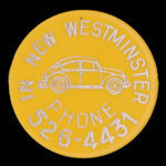 Canada, New Westminster Volkswagon Ltd., aucune dénomination <br /> 1972