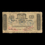 Canada, Gouvernement de l'Île-du-Prince-Édouard, 2 livres(anglaise) <br /> 12 septembre 1868