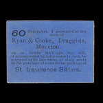 Canada, Ryan & Cooke, Druggists, 60 cents <br /> 25 mai 1892