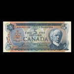 Canada, Banque du Canada, 5 dollars <br /> 1972