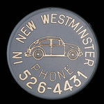 Canada, New Westminster Volkswagon Ltd., aucune dénomination <br /> 1972