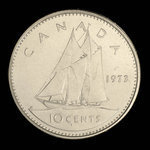 Canada, Élisabeth II, 10 cents <br /> 1973