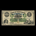 Canada, Banque de Montréal, 1 dollar <br /> 1 août 1862