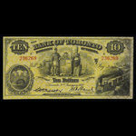 Canada, Bank of Toronto (The), 10 dollars <br /> 2 janvier 1937