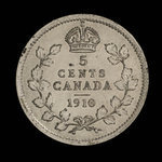 Canada, Édouard VII, 5 cents : 1910