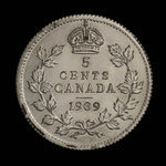 Canada, Édouard VII, 5 cents <br /> 1909