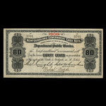 Canada, Terre-Neuve - Département des travaux publics, 80 cents <br /> 1906