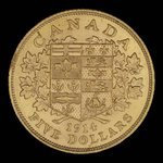 Canada, Georges V, 5 dollars <br /> 1914