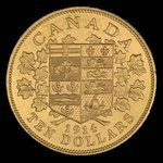 Canada, Georges V, 10 dollars <br /> 1914