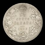 Canada, Georges V, 25 cents <br /> 1913