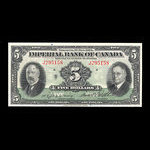 Canada, Imperial Bank of Canada, 5 dollars <br /> 1 novembre 1934